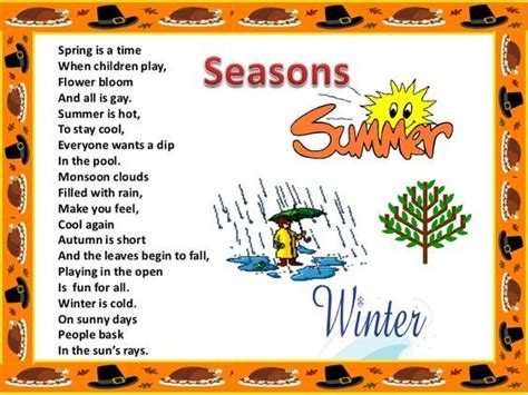Spring Season Poem In English: | Poems in english, Seasons poem, Rainy