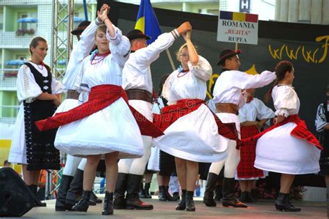Romanian Folklore Dancers Performance Editorial Stock Photo Image Of
