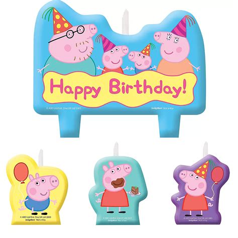 Peppa Pig Birthday Candles 4ct Party City