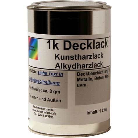 Kunstharz Decklack Liter Ral Tiefschwarz Matt Alkydhar