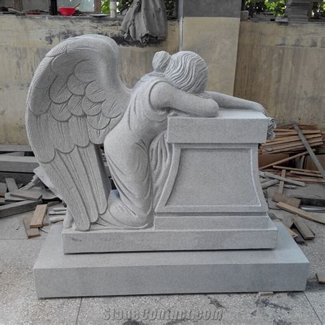Weeping Angel Headstone Granite Angel Of Grief Monument From China