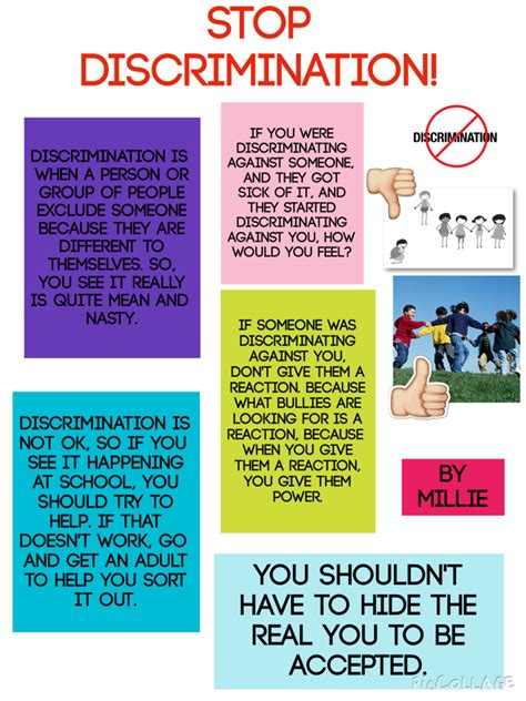 Year 6 At St Marks School Anti Discrimination Posters