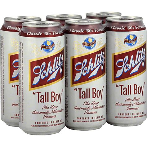 Schlitz Beer Tall Boy Beer Sun Fresh