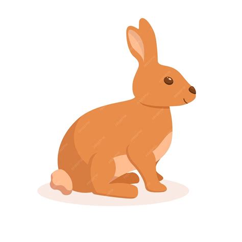 Premium Vector Cute Little Bunny Sitting Colorful Rabbit