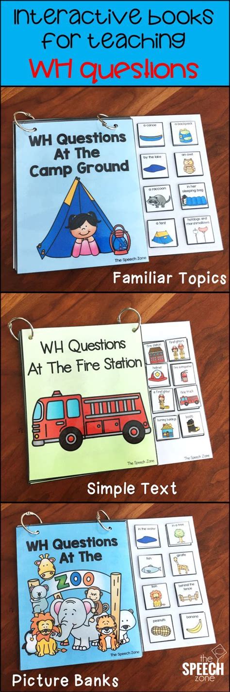 Simple Interactive Books For Teaching Basic Wh Questions From The