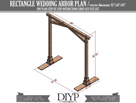Diy Wedding Arbor Plans Build Plan For Wedding Arch For Bohem Wedding