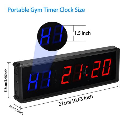 Gym Clock Timer For Home Gym Timer With Remotektzon 15 18 Metal