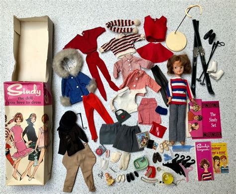 Sindy Doll In Box With Clothes And Accessories By Pedigree 1960s Rare