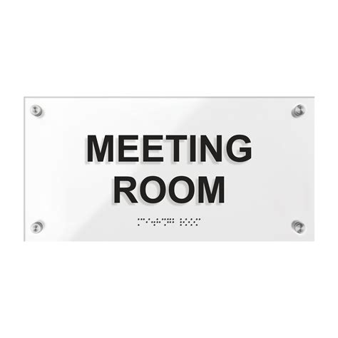 Acrylic Meeting Room Sign With Braille Classic Design Bsign