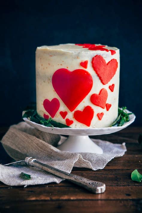 Place 1 red velvet cake layer on a platter or cake stand. Valentine's Day Red Velvet Cake with Marzipan and Ermine ...