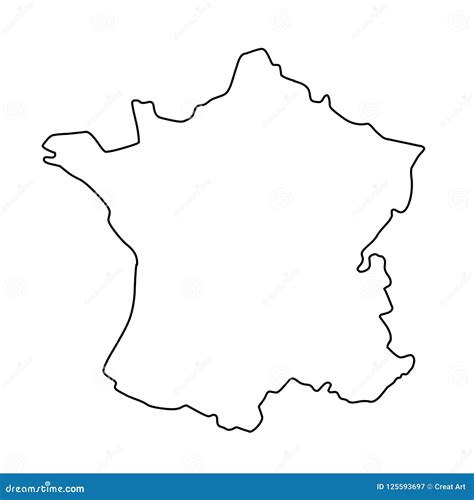 France Outline Map Vector Illustration Stock Vector Illustration Of Regional Symbol