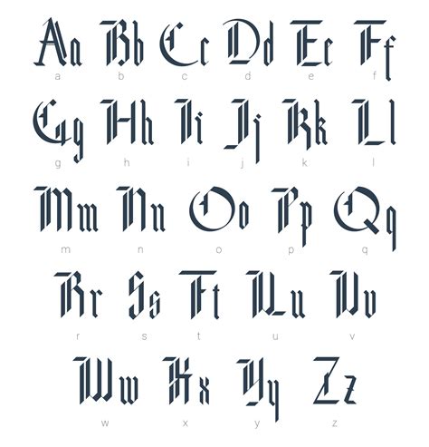 Blackletter Modern Gothic Font Gothic Fonts Gothic Alphabet
