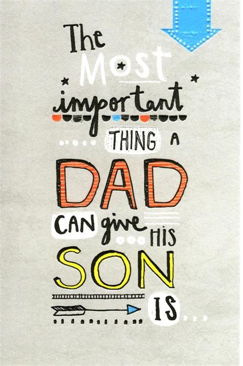 Fathers day handwritten lettering illustration set. Dad From Your Son Happy Father's Day Card | Cards