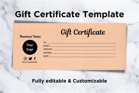 Canva Gift Certificate Template Grafik Von Mycreativee Creative Fabrica