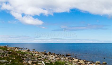 The View From The Bolshoi Zayatsky Island To The White Sea Stock Photo