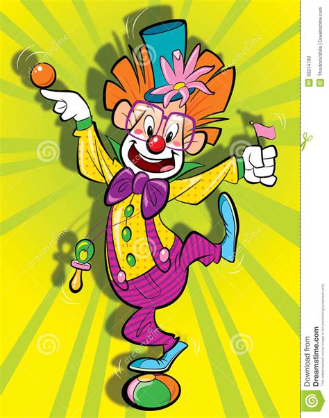 Happy Clown On A Clolorfoul Background Stock Photo Image 30274760