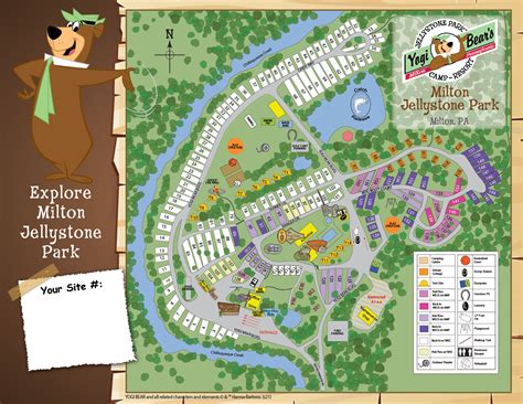 Park Map Yogi Bears Jellystone Park Camp Resort Milton Pa