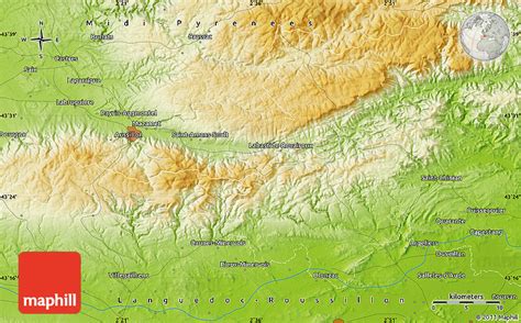 Physical Map Of Castres