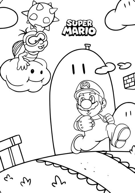 Coloriage Lakitu Super Mario Télécharger Et Imprimer Gratuit