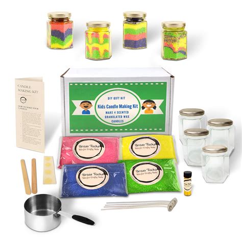 Kids Candle Making Kit Make 4 Scented Granulated Wax Candles Etsy