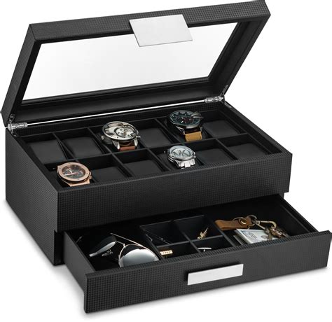 Watch Box Carbon Fiber Ubicaciondepersonascdmxgobmx