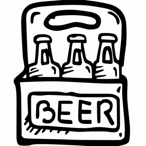 Alcohol Beer Beverage Bottle Drink Six Pack Icon