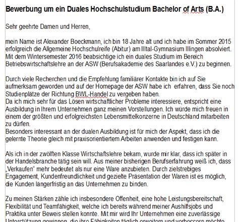 Wann solltest du dich für ein stipendium bewerben? Ist meine Bewerbung so ok? (Deutsch, Duales Studium)