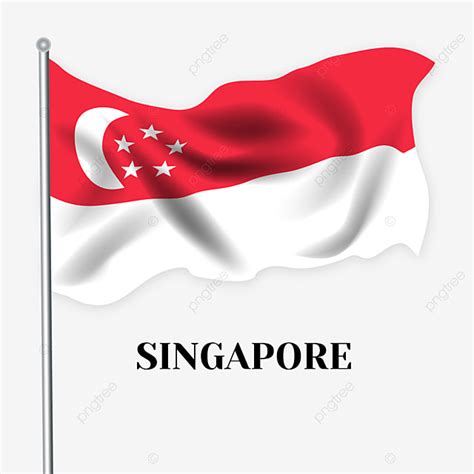 Hand Drawn Flag Vector Png Images Hand Drawn Cartoon Singapore Flag