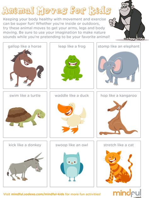 Animal Moves For Kids Mindful By Sodexo