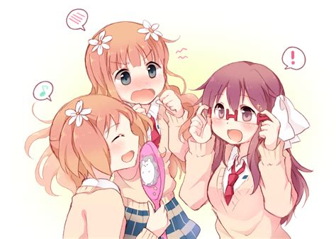 Takayama Haruka Sonoda Yuu And Sonoda Mitsuki Sakura Trick Drawn By Tarabagani Danbooru