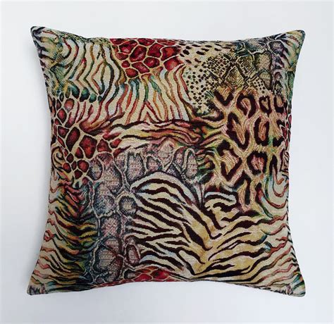 Animal Print Pillow Cover Upholstery Throw Pillow Cotton Etsy