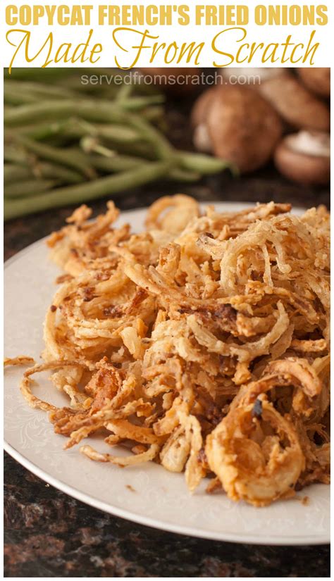 Butter, onions, flour and stock/broth. Copycat French's Fried Onions From Scratch - Served From ...