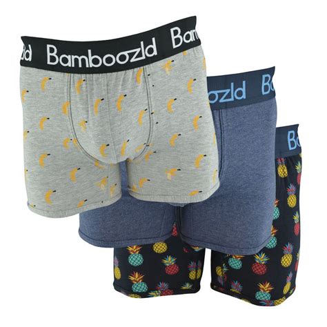 Mens 3 Pack Bamboozld Xs 3xl Boxer Shorts Trunk Mixed Designs Banana