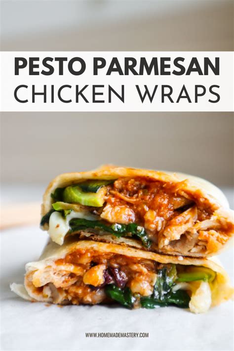 Parmesan Pesto Chicken Wraps Homemade Mastery