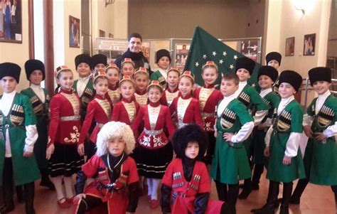 Circassian Children In Traditional Dress Cherkeska Caucasian Culture