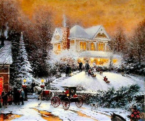 Victorian Christmas Ii By Thomas Kinkade 20x24 Studio Proof Sp Limited