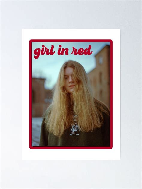Girl In Red Poster For Sale By Delaneykinh Redbubble