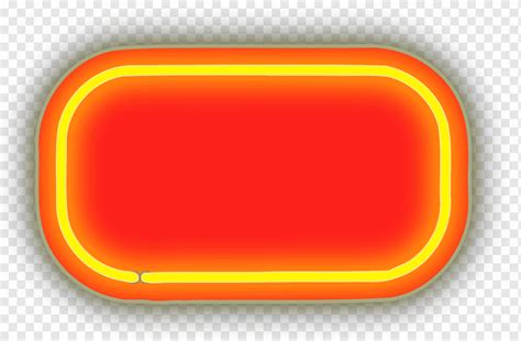 Neon Sign Light Light Kitchen Rectangle Orange Png Pngwing