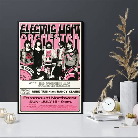 Electric Light Orchestra Concert Poster Wall Art Home Decor Etsy