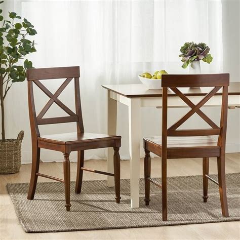 Rovie Acacia Wood Dining Chair Set Of 2 By Christopher Knight Home