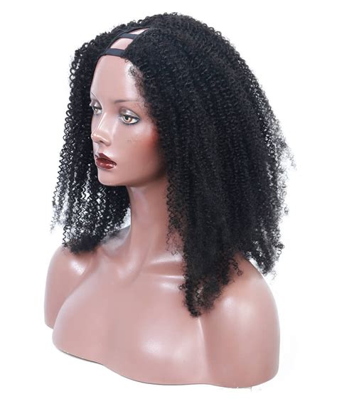 Cheap Price Afro Kinky Curly U Part Human Hair Wigs Online For Sale