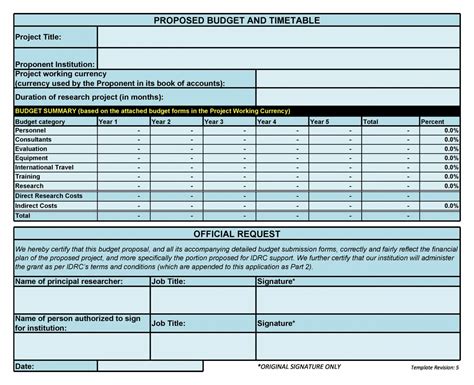 Printable 50 Free Budget Proposal Templates Word And Excel Templatelab