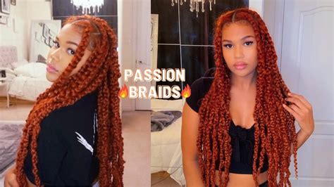 How To Knotless Passion Braids At Home Beginner Friendly 💕 Leeven Hair Youtube