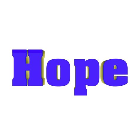 Hope Word 1 3d Model Cgtrader