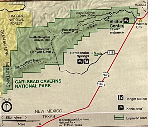 Map Of Carlsbad Caverns National Park Online Maps