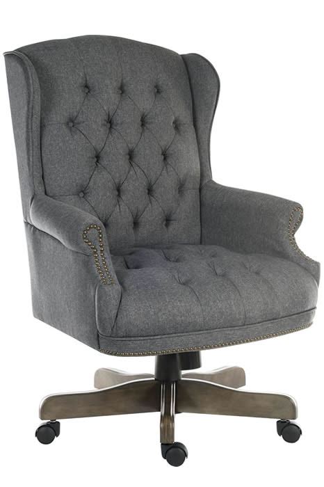 4.2 out of 5 stars with 356 ratings. Large Traditional Grey Fabric Office Chair - Button Tufted ...