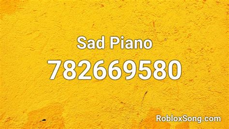Sad Piano Roblox Id Roblox Music Codes