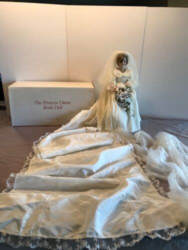 Vtg Danbury Mint Princess Diana Porcelain Bride Doll Royal Wedding1986 In Box Ebay