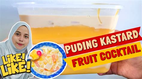 Resepi air jelly cocktail i jelly cocktail recipe. RESEPI KASTARD PUDING | FRUIT COCKTAIL - YouTube