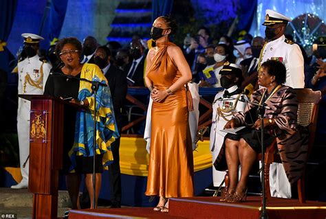 Rihanna Wows In A Plunging White Mini Dress And Blazer At National Hero Ceremony In Barbados
